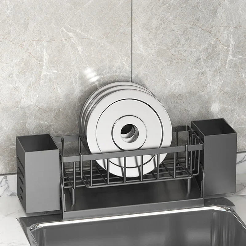 Maliben | Ordinaqua Sink Organizer Shelf | Self-Draining | Holder For Sponge, Soap & Cloth | Expandable & Hygienic | Abs Plastic