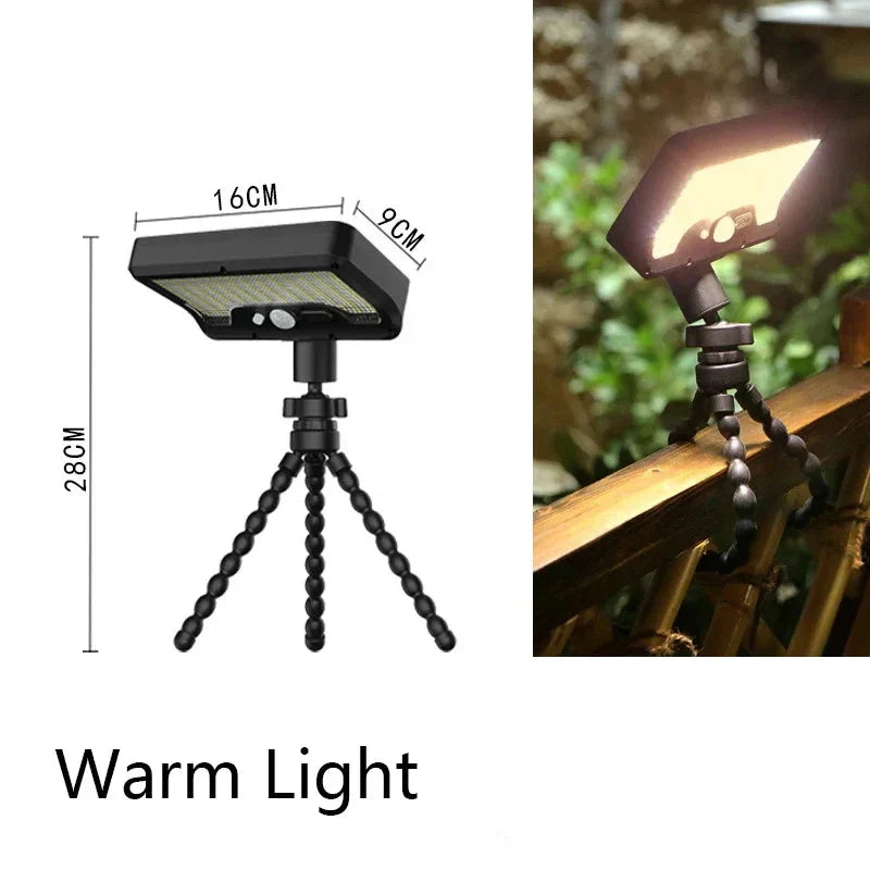 Maliben | Flexible Tripod Solar Powered Motion Sensor Outdoor Light