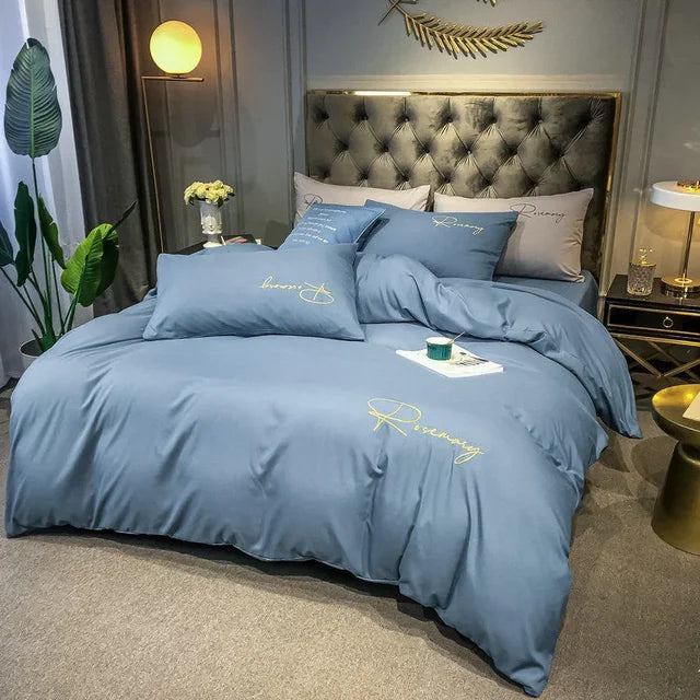 Maliben | Embroilux Bedding - Elegant Luxury Duvet Cover With Embroidery Design
