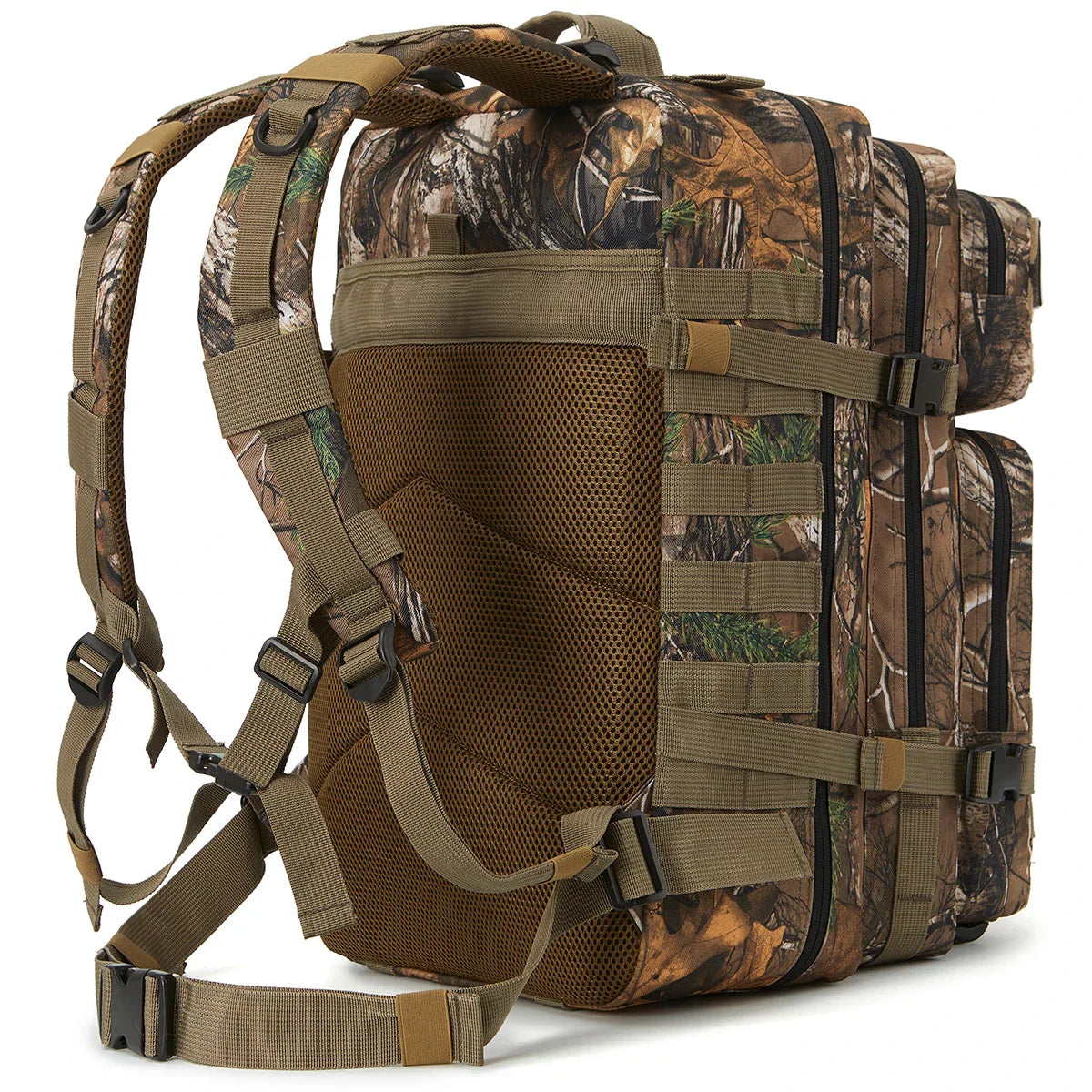 Maliben | Tactico45 45 L Outdoor Rucksack | Molle-System | 3-Day Capacity | Robust & Multifunctional – Black/Khaki/Olive