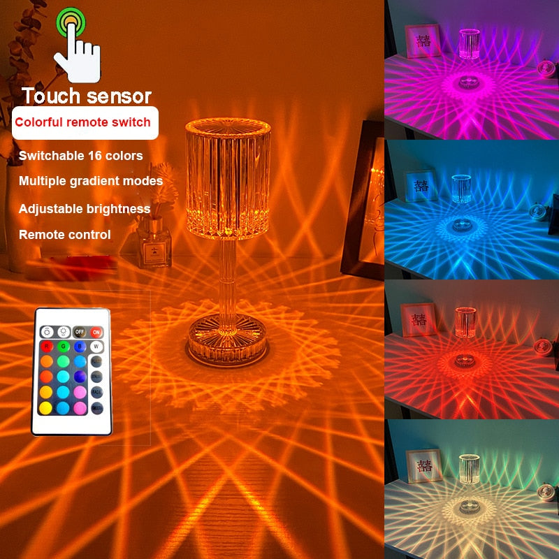 Maliben | Diamond Glow Acrylic Touch Table Night Lamp