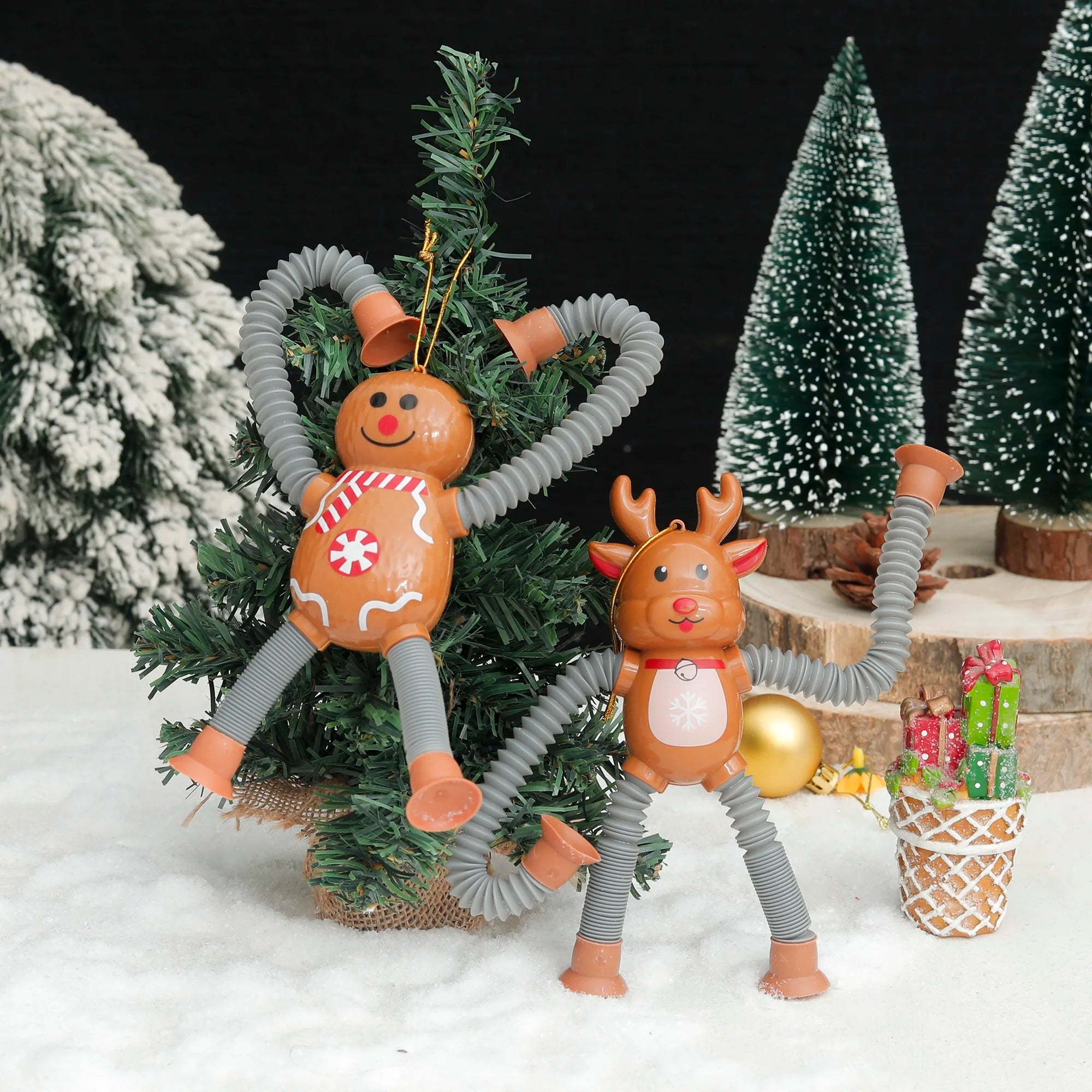 Maliben | Christmas Sensory Suction Cup Baby Toy Figures