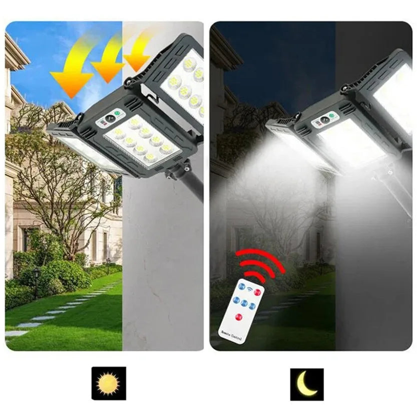 Maliben | Solar Wall Light Lumiseca | 800 Leds Super Bright | With Motion Sensor | 3 Lighting Modes | Waterproof For Garden & Outdoor