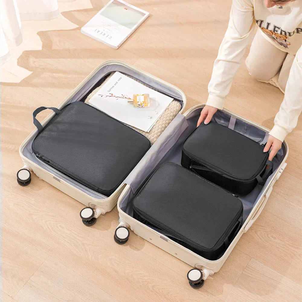 Maliben | Travel Organizer Set Packnest 3-In-1 | Compressible & Waterproof Luggage Bags | Nylon Suitcase Organizer | Portable & Lightweight