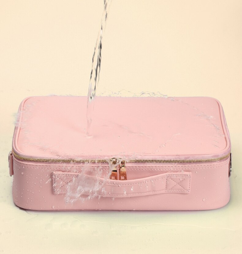 Maliben | Portable Travel Makeup Case With Led Mirror & Adjustable Light