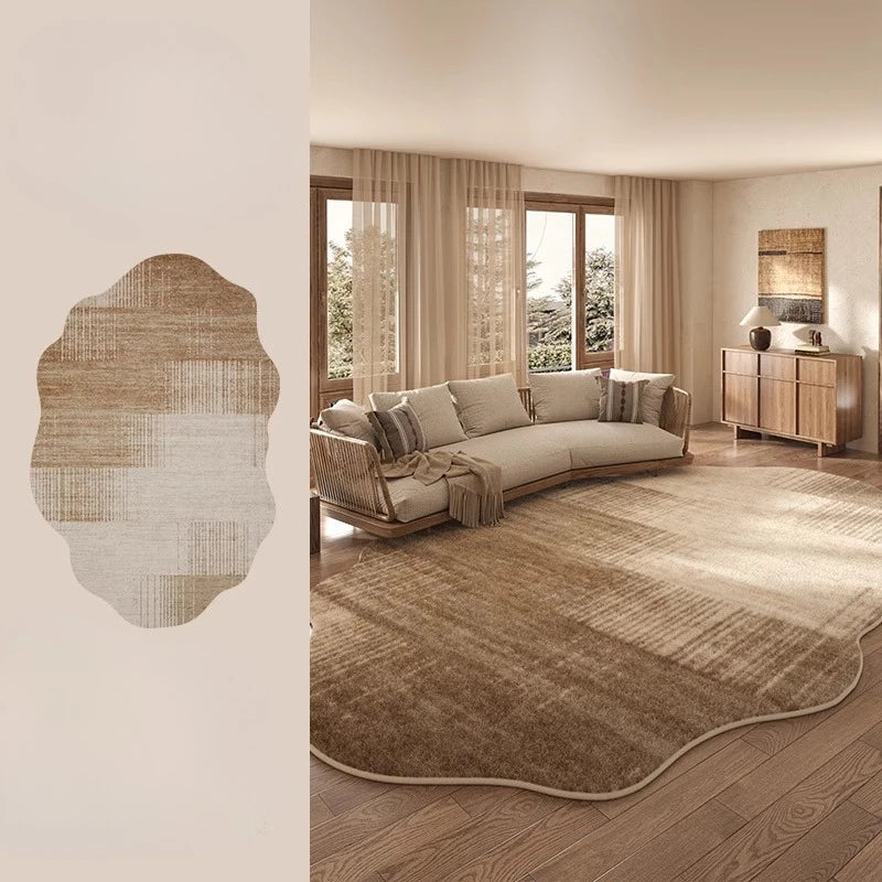 Maliben | Irregular Plush Rug Light Luxury Washable For Bedroom And Living Room