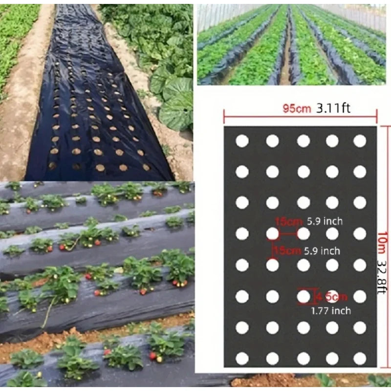 Maliben | Agroshield Weed Fabric | Black Mulch Film | Plant Protection & Yield Increase | Ideal For Greenhouses