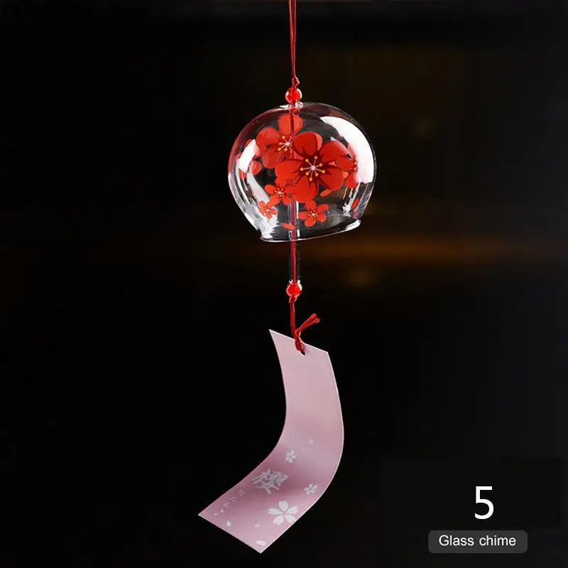 Maliben | Yumeko Glass Wind Chime | Japanese Style | Handcrafted | Clear Sound | Decorative Pendant