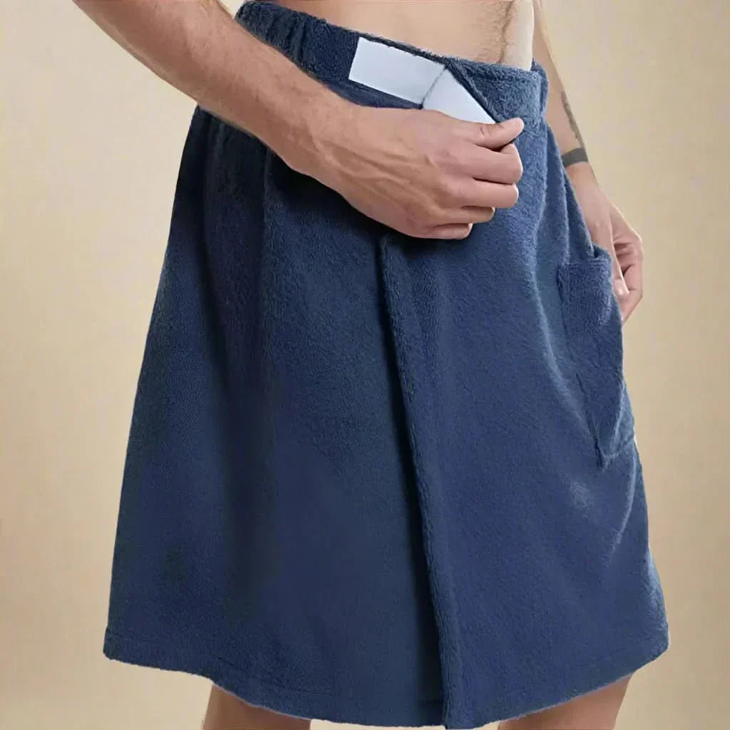 Maliben | Portable Bath Towel Robe – Soft & Versatile Bath Towel With Pockets For Sauna, Beach & Fitness