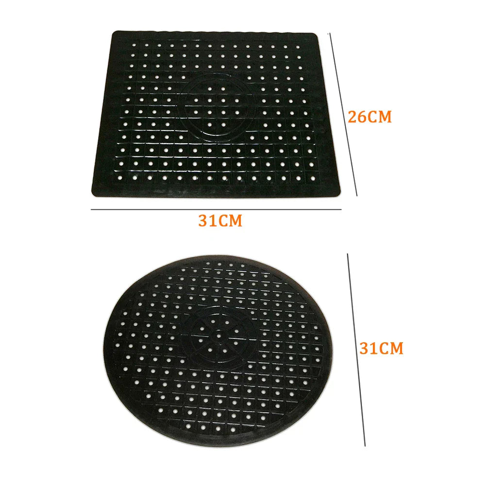 Maliben | Rubberin Non-Slip Sink Mat Made Of Rubber | Heat-Resistant Draining Mat & Base | Soft Silicone Mat FOr Kitchen & Bathroom | Rectangular or Round