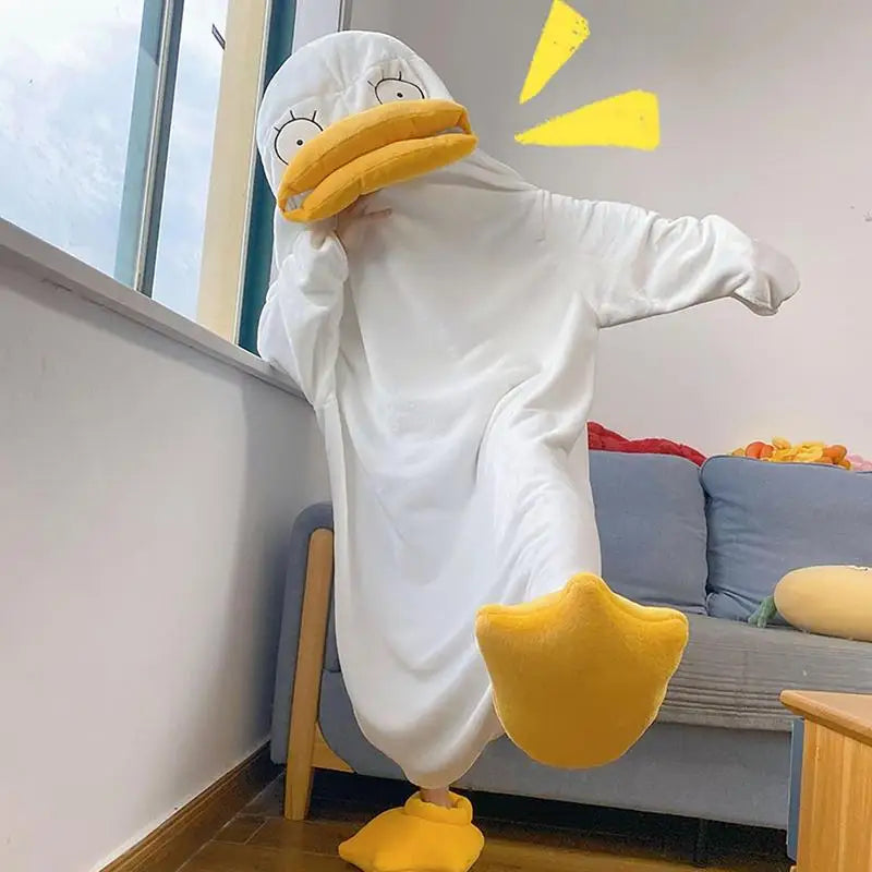 Maliben Confused Duck Warm Adult Pajama Costume