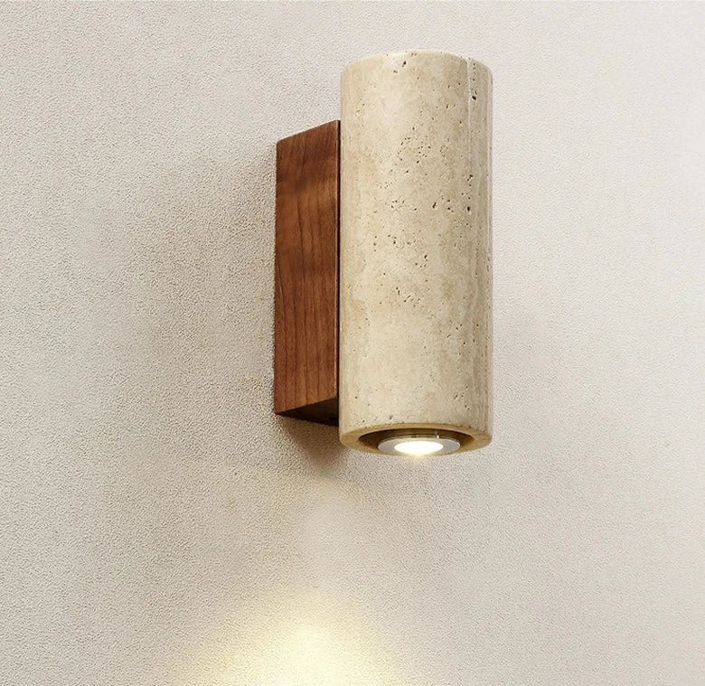 Maliben | Modern Natural Led Wall Lamp Made Of Travertine