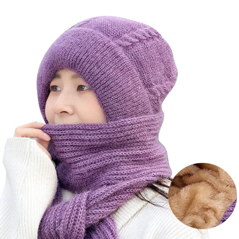 Maliben | Winter Protection Plush Hat Scarf