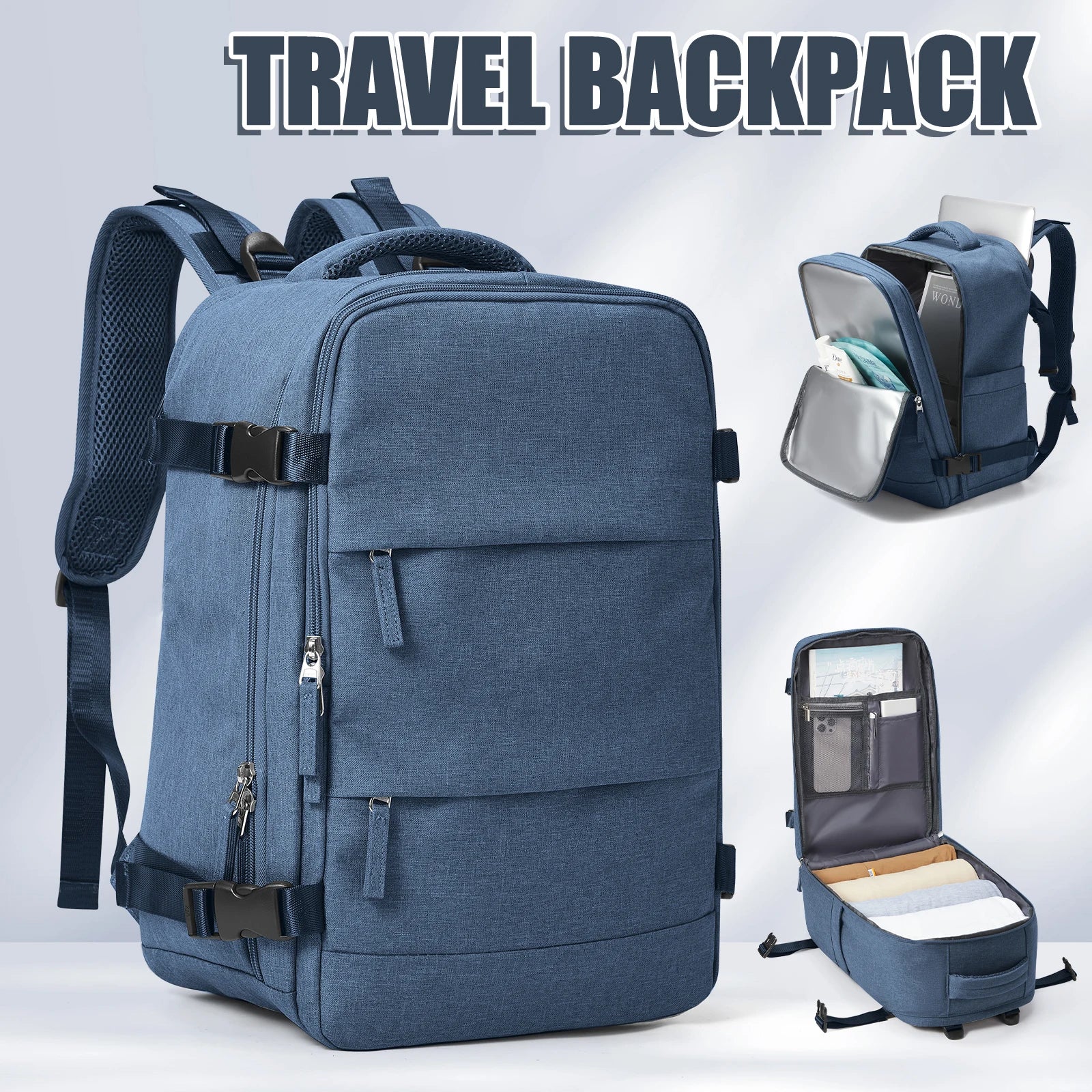 Maliben | Travel Backpack Travomate | Waterproof & Versatile | 15.6" Laptop Compartment | Large Capacity With Wet-Dry Separation