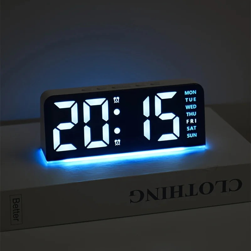 Maliben | Modern Led All Week Display Night Lamp Alarm Clock