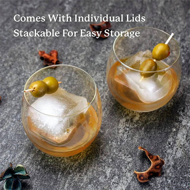 Maliben | Frostform Large Ice Cube Mold Made Of Silicone | Bpa-Free & Flexible | For Xxl Ice Cubes, Cocktails & Kitchen | Easy To Clean