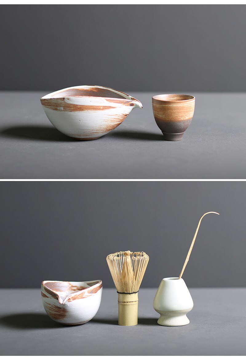 Maliben | Tenchatime | Complete Matcha Set – Bamboo Whisk & Ceramic Bowl – Authentic Japanese Tea Kit