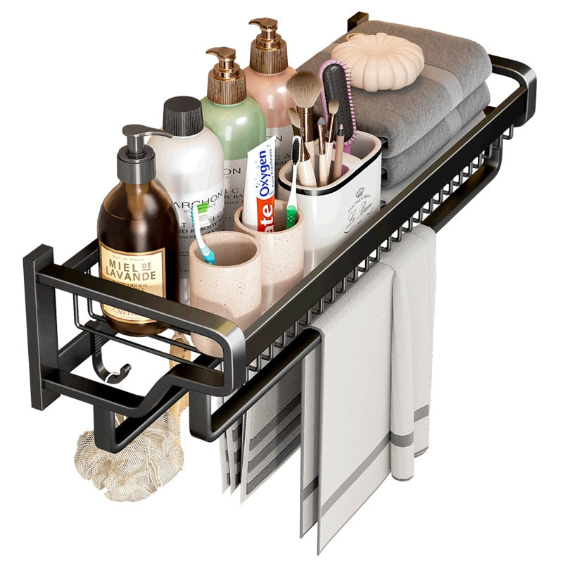 Maliben | Luxe Wall-Mounted Towel Station Bathroom Organizer