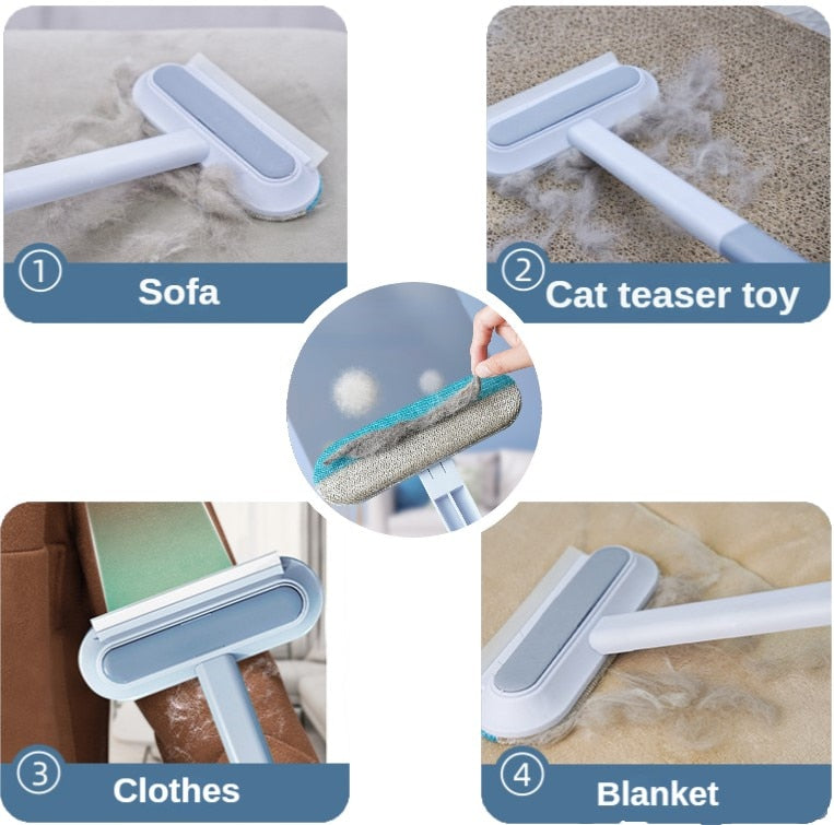 Maliben | 3in1 Pet Hair Lint Remover Window Cleaner Brush