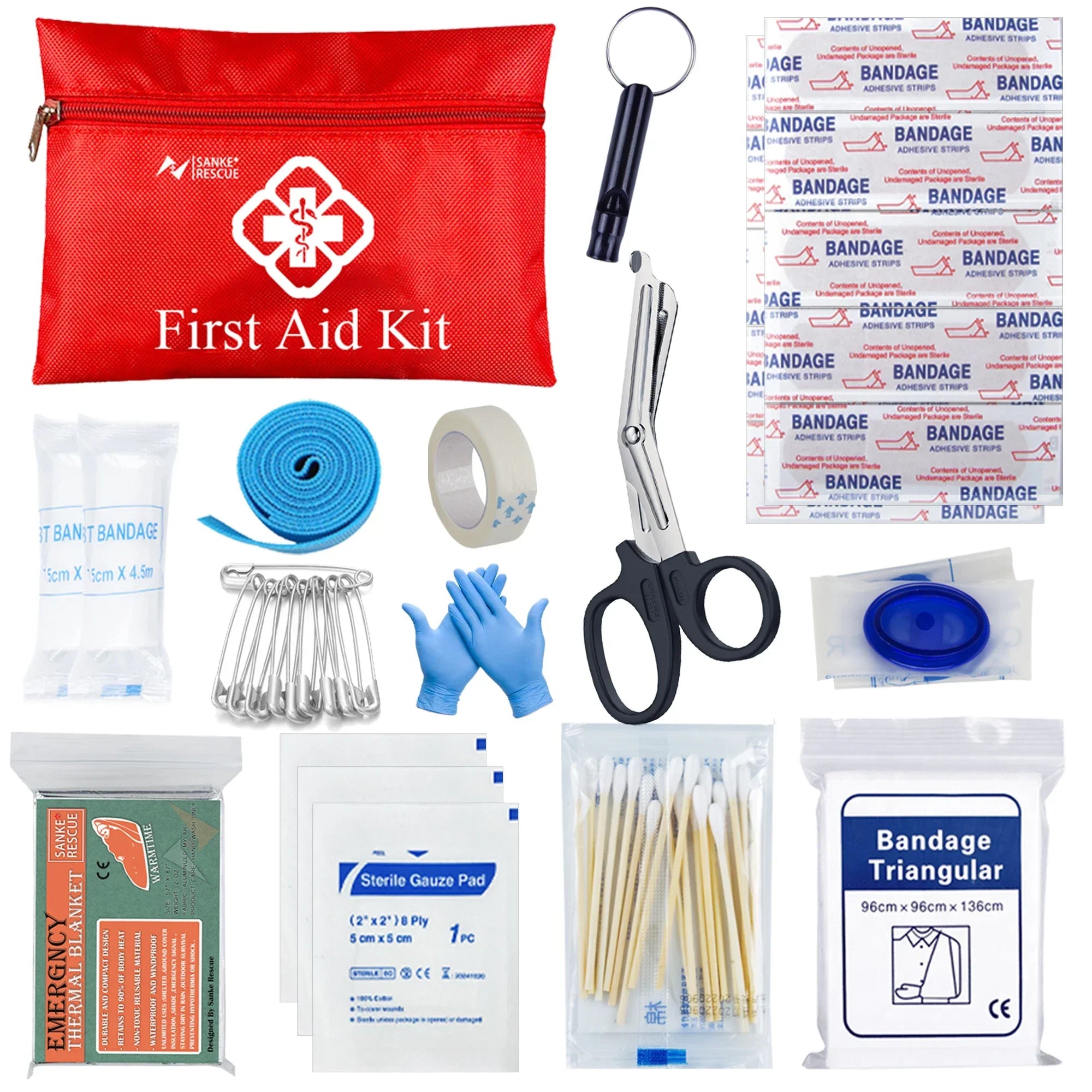 Maliben | Survivora24 Emergency Set | 24-Piece Outdoor Survival Kit With First Aid Equipment | For Hiking, Camping, Disaster Protection & Adventure