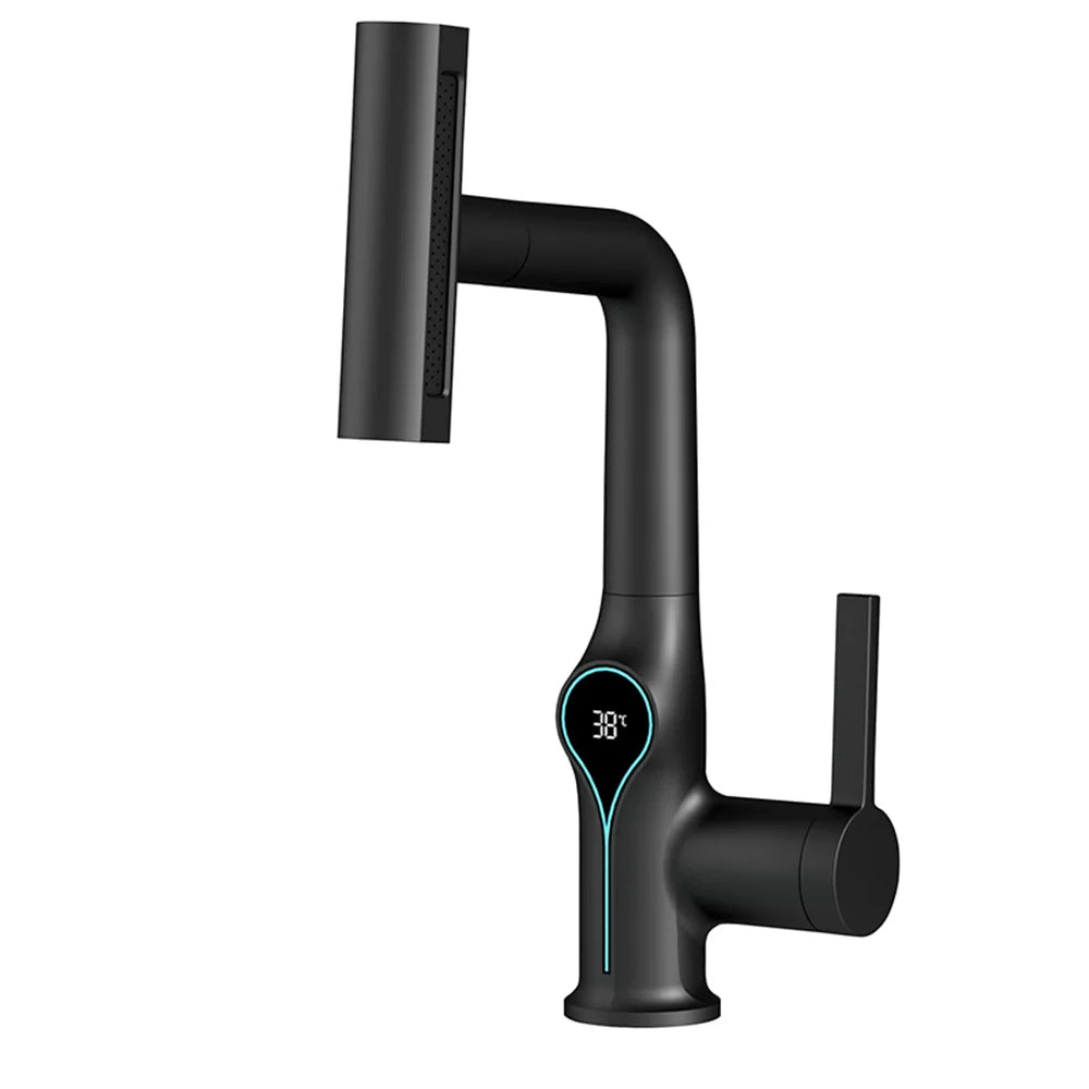 Maliben | Faucet With Waterfall Jet Temperature Display And Adjustable Sprayer