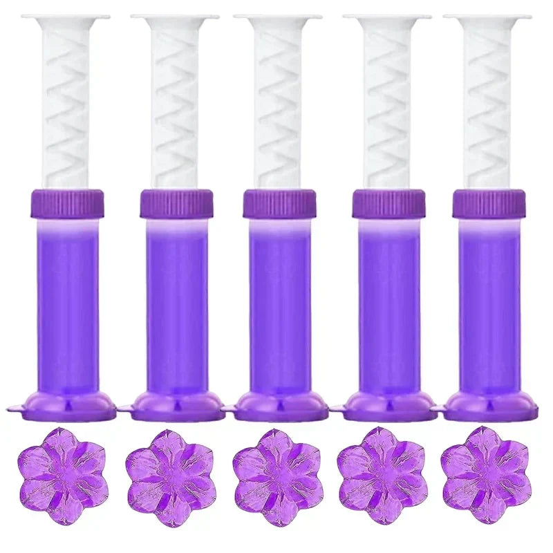 Maliben | Bloomfresh Wc-Gel Flowers | Fragrance Gel For Toilet & Urinal | Cleansing, Antibacterial & Decorative | 12 Flowers Per Stick