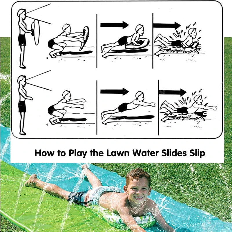 Maliben | Aquarush Water Slide | Inflatable Water Slide With Sprinkler Function | For Garden & Outdoor | Summer Fun For Kids