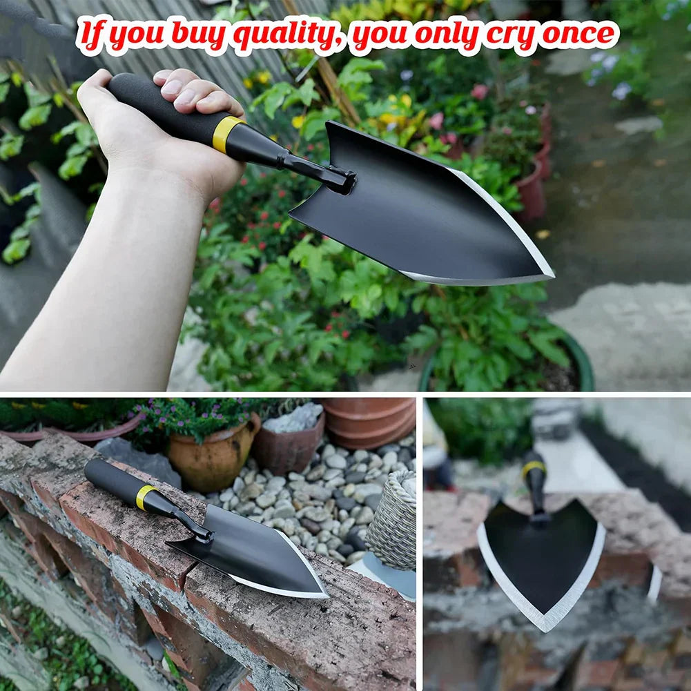 Maliben | Terragrip Garden Spade | Extra Robust & Ergonomic | Seamlessly Welded | For Hard Soils & Roots