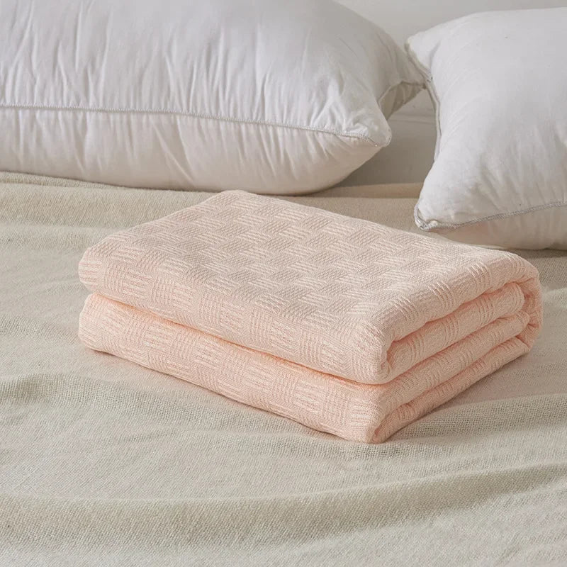 Maliben | Cotton Gauze Blanket Aurelina | 100% Cotton | Breathable & Skin-Friendly | Perfect For Sofa, Bed & Office