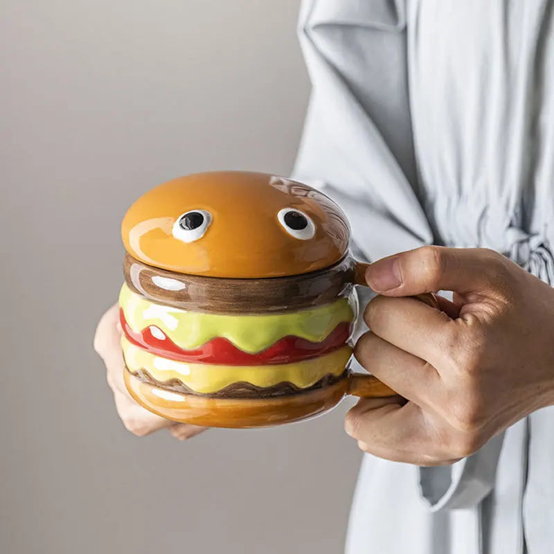 Maliben | Yummy Hamburger-Shaped Ceramic Hamburger Mug