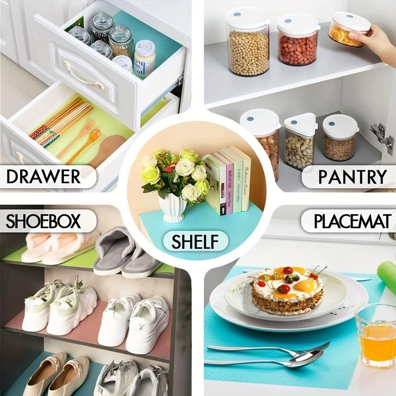 Maliben | Fridgeguard 4-Piece Set Fridge Mats | Eva Material | Washable, Mold Resistant & Anti-Oil | For Fridge, Drawers & Shelves