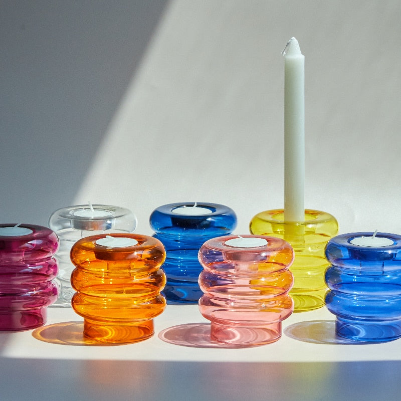Maliben | Dual Glass Spiral Candle Holder