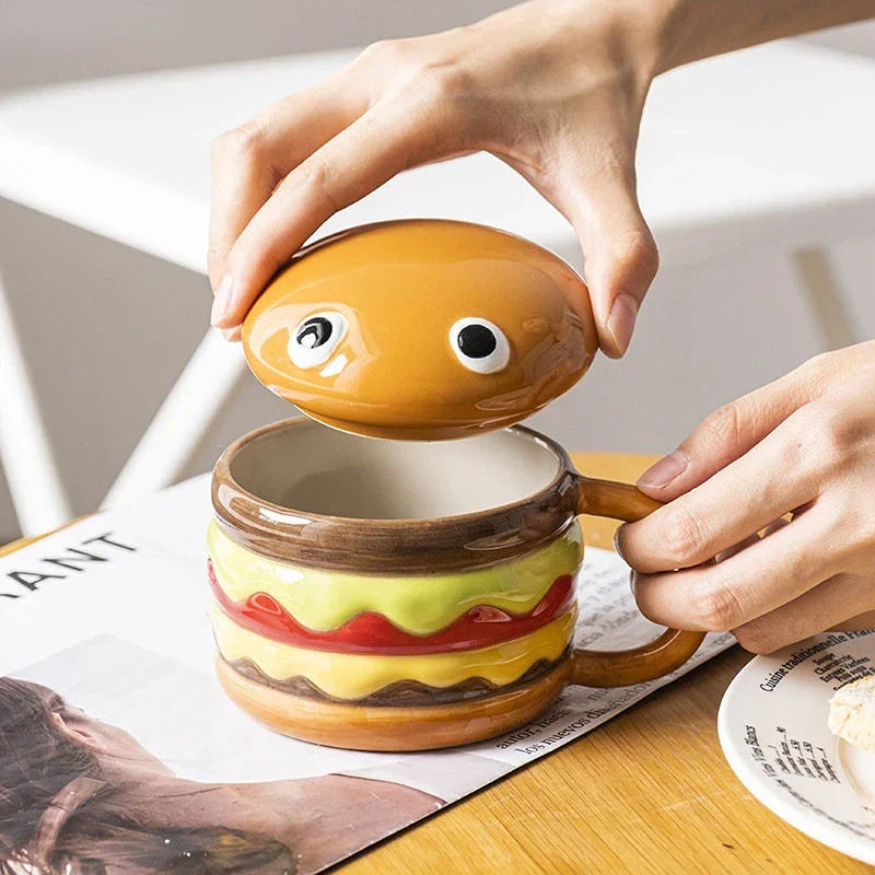 Maliben | Yummy Hamburger-Shaped Ceramic Hamburger Mug