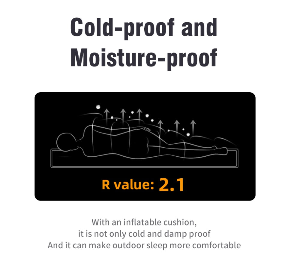 Maliben | Portable Inflatable Built-In Pillow Nature Nest Camping Bed