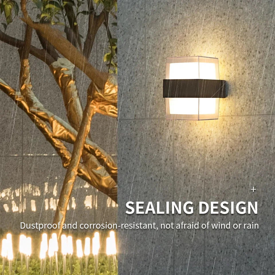 Maliben | Led Outdoor Wall Light Aurobeam | Ip66 Waterproof | Motion Sensor & Twilight Sensor | 6w / 12w
