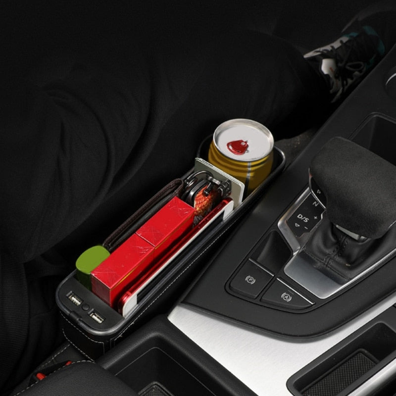Maliben | Usb Charging Led Car Seat Gap Organizer