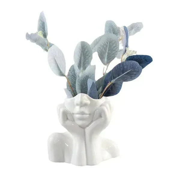Maliben | Abstract Face Vase – Unique Design For Stylish Interior Decoration