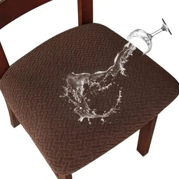 Maliben | Casalino | Waterproof Chair Seat Covers | Elastic & Washable | Checked Design | 4 Variants | For Kitchen & Dining Room