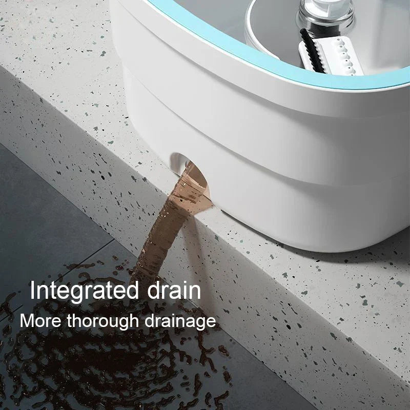 Maliben | Aquapure Spin Mop | 360° Rotating Mop With Water Separation | Hands-Free Cleaning System | 2.5l Bucket