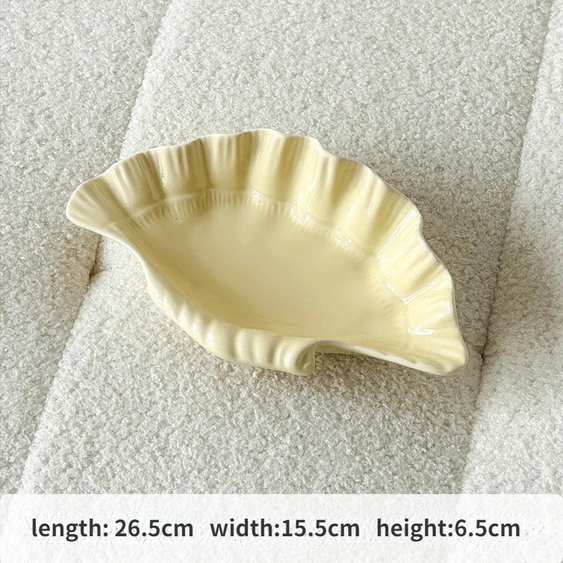 Maliben | Cream Ceramic Shell Plate