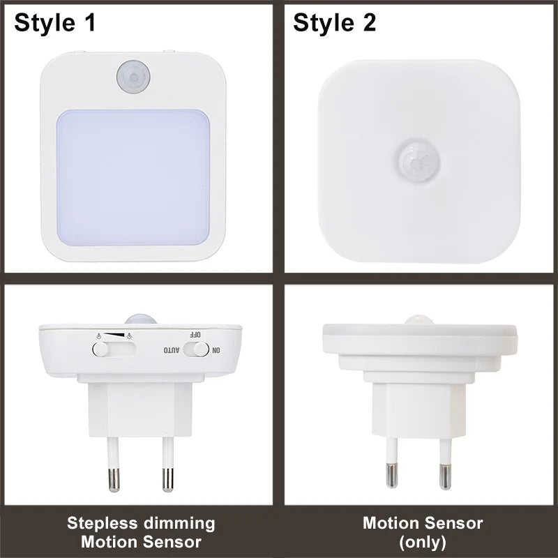 Maliben | Sensilux Mini Led Night Light | With Motion Sensor | Warm & Cool White | For Hallway, Bedroom & Bathroom