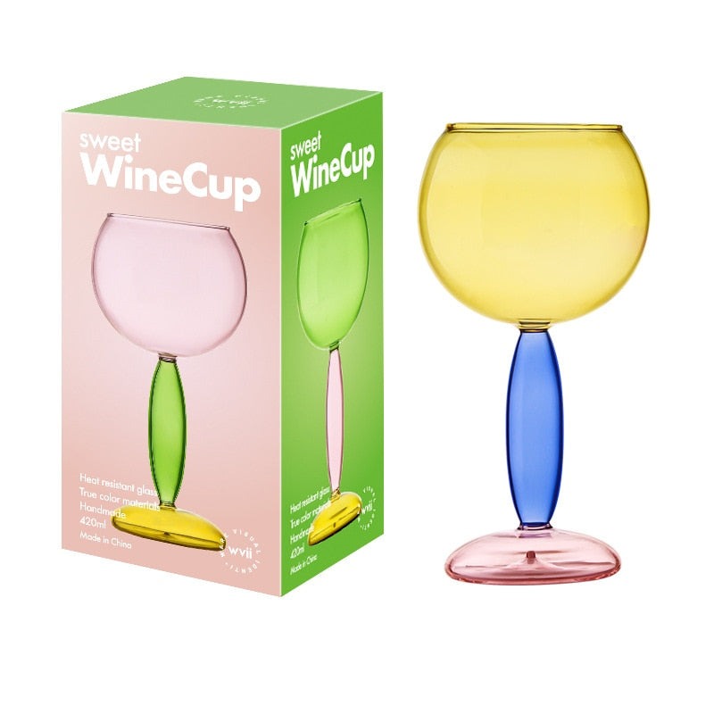 Maliben | Borosilicate 3-Color Glassware - Wine Glass