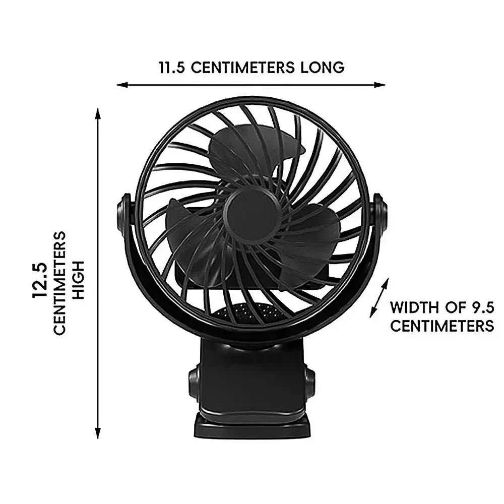 Maliben | Flexibreeze Usb Fan | Rotatable, Portable With 3 Speeds And Night Light