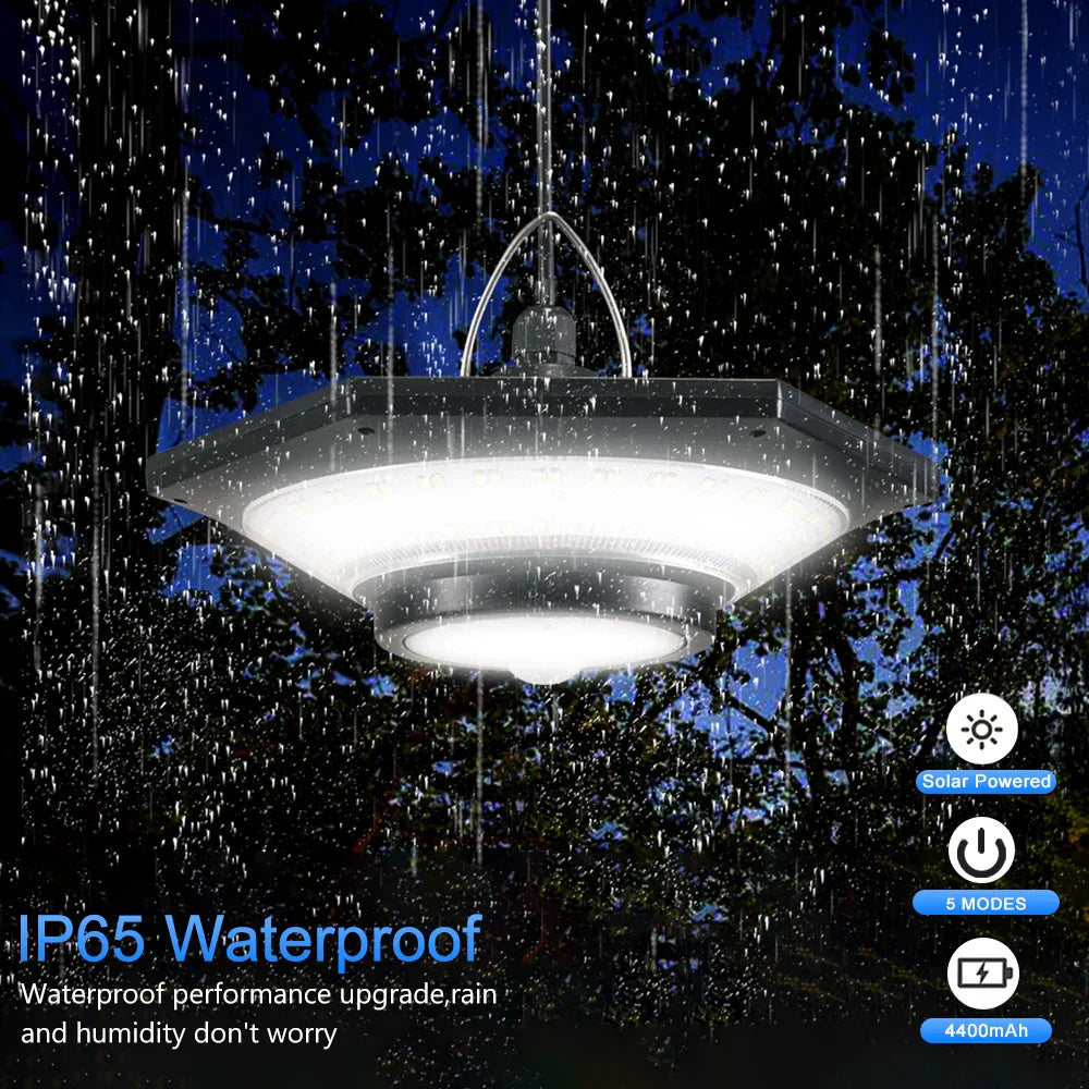 Maliben | Solarhalo | 228 Led Solar Ceiling Lamp | 360° Light Angle | With Remote Control & Motion Sensor | 4400mah Battery