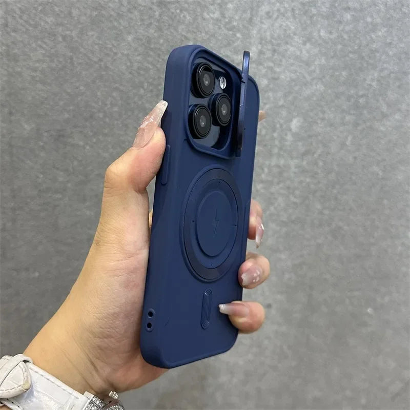 Maliben | Magnetic Soft Wrist Bracket Lens Cover Iphone Case