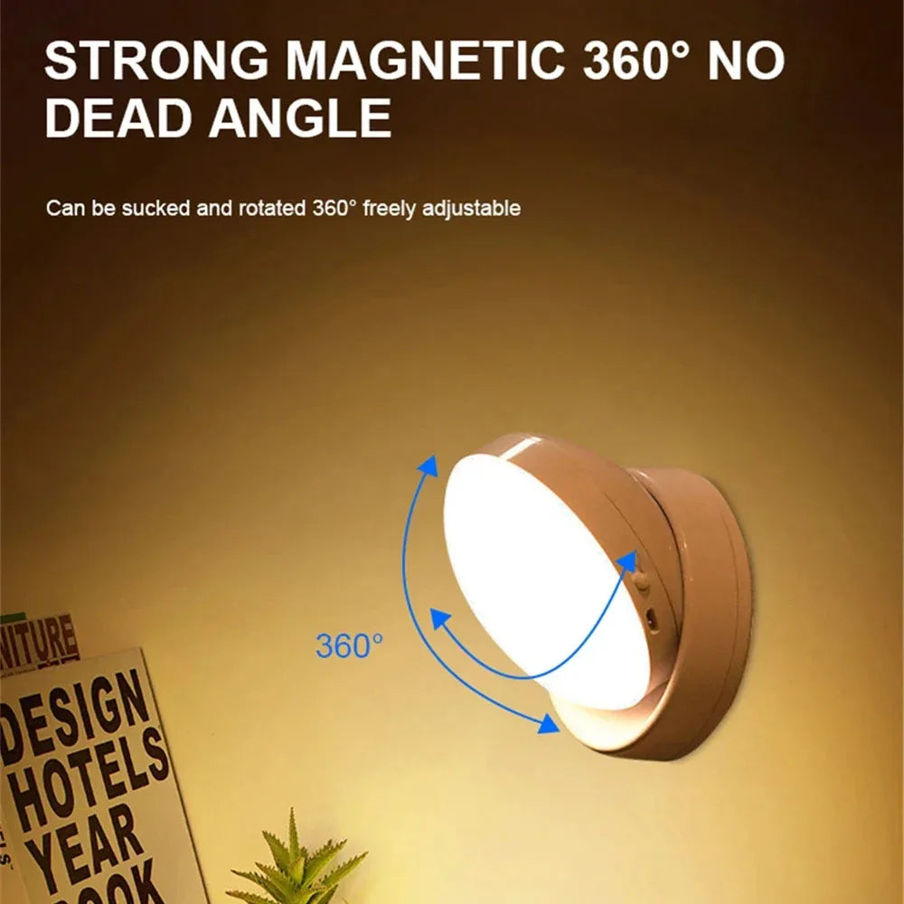 Maliben | Lumiflex360 Led Night Light | Motion Sensor | 360° Rotatable | Rechargeable | Magnetic & Wireless