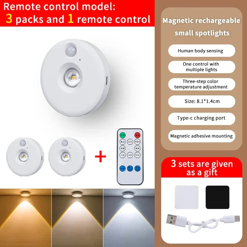 Maliben | Lumoline | Pir Motion Detector Led Light | Dimmable & Rechargeable | Wireless