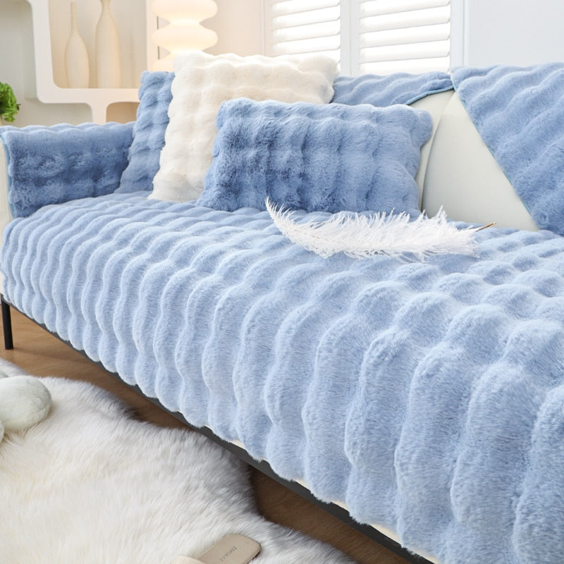 Maliben | Snuggly Comfy Plush Sofa Cover