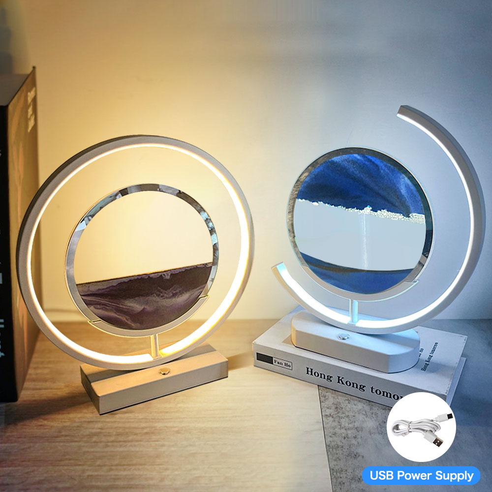 Maliben | 3d Led Flowing Sand Art Table Lamp