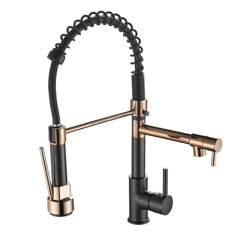 Maliben | Dualflow Kitchen Faucet - Luxurious Double Bronze Kitchen Faucet